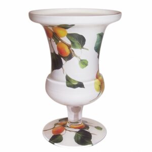 Peaches _ 8" Roman Urn in white