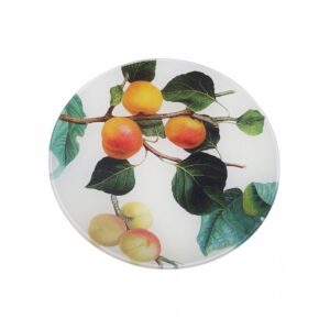 Peaches - 6" Round Tray in white